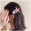 Presilha de Cabelo Flor Orquídea Borboleta Atmosfera Super Feérica para Mulheres, Presilha Lateral Bico de Pato Estilo Floresta, Acessório Estilo Feriado para Penteado no Topo da Cabeça