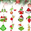 Adornos de Madera para Navidad Decoraciones para Árbol de Navidad Decoraciones Colgantes para las Fiestas Navideñas País de las Maravillas Invernal Fiesta Familiar