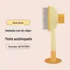 Pente Removedor de Pelos de Cachorro e Gato, Artefato para Remover Nós e Pelos Soltos, Pente Auto-Limpante para Pets, Pente Especial para Pets para Massagem e Remoção de Pelos