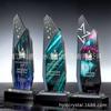 Troféu de Cristal Medalha de Vidro Troféu de Resina Troféu Colorido Personalizado Criativo Madeira Sólida Atacado Presente Personalizado para Competição