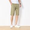 Shorts Push de Verão Masculino Calça Casual Solta Algodão Cor Sólida Estilo Coreano Calça de Cinco Pontos Masculina Calça de Praia Fina Marca Tendência