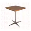 Mesa Cuadrada de Color Nogal para Uso Doméstico, Mesa de Comedor para Uso Comercial, Mesa de Comedor de Madera Maciza para Restaurantes, Mesa de Comedor de Pizarra para Restaurantes de Comida Rápida