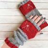 Guantes de Punto Cálidos y de Moda para Mujer de Otoño e Invierno, Guantes Cálidos para Exteriores de Medio Dedo con Hilo Acrílico y Diseño de Bloques de Color, Transfronterizo