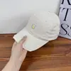 Gorra de Béisbol Amarilla Bordada con Letras Estilo Coreano a Juego para Pareja, para Mujer, Primavera y Verano, Sencilla, Versátil, Adelgaza el Rostro, Corona Suave, Pico de Pato