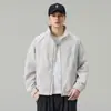 Chaqueta Harrington de alta gama estilo americano para trabajar, prenda exterior con cremallera de corte holgado para hombre, top cortavientos casual de moda para otoño
