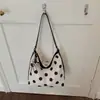 Bolso de Hombro de Lunares Fresco y Dulce para Mujer, Bolso de Axila Moda Retro Francesa, Bolso Tote Elegante Relajado para el Trabajo