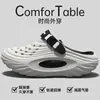 Sapatos furados masculinos 2026 verão exterior antiderrapantes resistentes ao desgaste chinelos de bico fechado uso duplo para dirigir com sensação macia sandálias de praia