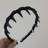 Faixa de Cabelo de Gangue Ondulada Estilo Coreano para Mulheres, Faixa de Cabelo Antiderrapante Dentada para Lavar o Rosto, Acessório de Cabelo