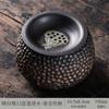 Estilo Japonés Patrón de Martillo Dosel de Loto Cerámica Jianshui Jarra para Posos de Té Lavado de Té con Tapa Cubo Retro para Posos de Té Meng Da-hao Taza de Lavado Lavado