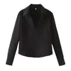 Camisa Elegante de Manga Larga Sencilla Ajustada con Cuello de Solapa Nueva Moda Europea y Americana Transfronteriza para Mujer al por Mayor 2234880