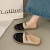 Pantuflas de Lino Cerradas para Mujer, Sandalias Transpirables Versátiles Caladas de Verano, Zapatos Nuevos 2026 sin Cordones Estilo Birkenstock