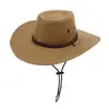 Sombrero de vaquero occidental para mujer, ala ancha para protección solar durante viajes por las regiones del oeste, sombrero de caballero de pradera estilo retro americano