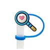 Venta Caliente de Amazon Serie Médica Tapón de Polvo para Popote de Goma Suave Accesorios Decorativos para Popote de 10mm Tapón de Popote Extraíble