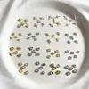 Acessórios para Unhas Mini Starburst de Liga, Flor Oca Simples e Versátil, Coração Dourado, Decorações de Unha Usáveis