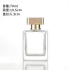 Botella de Perfume de 70ml Botella Vacía Vidrio Transparente de Gama Alta Botella Dispensadora Cosmética Botella de Muestra Engrosada Botella de Spray Fino Tipo Prensa