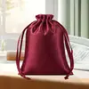 Bolsas de Satén con Cordón en Stock, Cierre de Cordón Bolsas Pequeñas de Tela para Guardar Pelucas, Bolsas de Satén con Cordón para Almacenamiento a Prueba de Polvo, Hechas a Medida