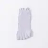 Calcetines de Cinco Dedos para Mujer en Verano, Malla Fina Transpirable de Dedos Divididos Color Sólido Algodón, Desodorantes y a Prueba de Pie de Atleta Calcetines Deportivos de Algodón
