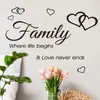 Pegatinas de Pared con Frases Familiares Transfronterizas para Paredes de Restaurante y Cocina, Decoración Artística de Ambiente para el Hogar, Autoadhesivas