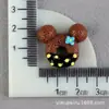 Accesorios de Resina Pegamento Blanco Juguete de Comida Funda para Teléfono Celular Tocado Accesorios para el Cabello DIY Accesorios de Minnie Donut Material de Pinza para Bebé