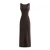 Encantador y Dulcemente Picante Vestido de Tirantes Tejido de Seda de Hielo Rojo Rosado, Vestido de Tirantes Bodycon Sexy sin Mangas para Verano
