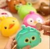 Monedero de silicona con forma de animal de dibujos animados para niños, bonito monedero para guardar llaves, bolsa de silicona