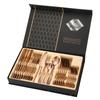 Productos exclusivos de Amazon juego de cubertería de acero inoxidable de 24 piezas 1010 cuatro piezas principales cuchillo, tenedor y cuchara juego de caja de regalo transfronteriza