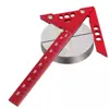 Herramienta de Marcado Central de Aleación de Aluminio para Encontrar el Punto Central, Dibujar Líneas, Marcar Ángulos Rectos, Líneas Verticales, Ángulos de 45 Grados, Regla de Medición para Carpintería
