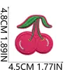 Linda Chica Ropa Rosa Pegatinas de Tela Bordadas Parches para Chaqueta Bolsa Fresa Estrella de Cinco Puntas Vestido Pegatinas de Parche Parche Bordado
