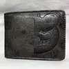 Mercadorias de Herói: Carteira Joker em Couro PU Embossado, Porta-Moedas Personalizado da Moda, Carteira com Urso Preto e Branco Embossado