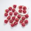 Cabeça de Rosa Simulada DIY Europeu Retrô Cor de Outono Tecido de Lã Flor Falsa Flor de Casamento Parede de Flores Arranjo de Flores Flores Decorativas
