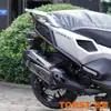 Adecuado para Guangyang X350 parachoques delantero y trasero modificado todo en uno anticaída anticolisión acero al carbono negro mate parachoques de motocicleta