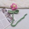 DIY Pingente de Chaveiro de Flor de Lã de Crochê Flor de Lã Cinco Pequenas Flores Acessórios para Bolsa de Roupas Acessórios