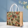 Bolso de yute nuevo 2023, bolso de yute con diseño de animales de dibujos animados, bolso de compras sencillo, bolso de libros para estudiantes