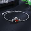 Nuevo Pulsera de Garnet con Cascabel de Pez Pequeño Moda Retro para Mujer Simple Linda Dulce Pulsera de Estudiante Suministro Directo de Fábrica