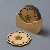 Tejido de Bambú Tejido de Bambú Chino Posavasos de Pétalos para Té Posavasos Térmico para Taza Esterilla para Juego de Té Kung Fu Bandeja Caliente de Bambú para Té Set de Accesorios para Ceremonia del Té