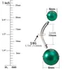 Anillo para ombligo de perla de imitación acrílica 10 colores joyería para piercing corporal de acero inoxidable clavo para ombligo fábrica directa Amazon