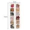 Gravata Borboleta Kt Estampa de Leopardo Decorações Misturadas Item Quente de Celebridade da Internet Resina Maillard Laço Plano 3D Decoração com Strass para Unha