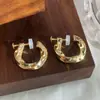 Nuevos pendientes de clip de circonita de lujo con tornillo para orejas sin perforar, pendientes versátiles de alta gama para el día a día, pendientes minimalistas elegantes de nicho