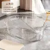 Bacia de Lavagem Integrada para Lavagem de Mãos Doméstica Extra Grande de Plástico Transparente com Tábua de Lavar Espessa e Aprofundada