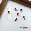 Estilo Año Nuevo Éxito Instantáneo Arte de Uñas Zircón Diamante Rojo Zodiaco Pony Lindo Caballo de Madera Pequeño Uñas Portátiles Diamante