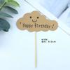 Tarjeta Decoración Pastel Feliz Cumpleaños Papel Kraft Estilo Mori Vintage Tarjeta para Pastel Escribible
