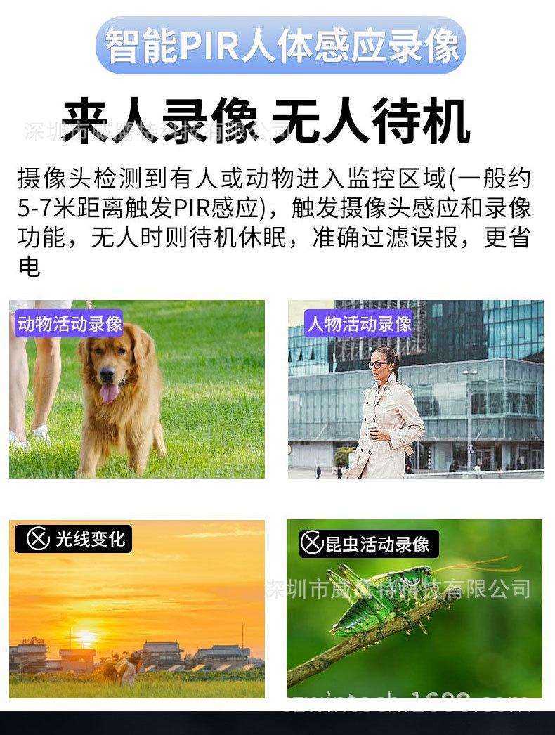 跨境电商 外贸爆款太阳能监控器360度手机远程室外夜视高清摄