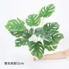 Hojas de Monstera artificiales, follaje falso para tapicería suave, flores artificiales, plantas en maceta para paisajismo, decoración del hogar estilo nórdico y arreglos decorativos