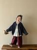 Nova Coleção Primavera 2025 Roupas Infantis Estilo Japonês e Coreano Roupas Infantis Meninas Camisa de Algodão com Bolinhas Camisa de Gola Redonda Top