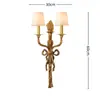 Luminária de parede retrô estilo europeu toda em cobre Lâmpada frontal para espelho de corredor de vila Iluminação decorativa para parede de fundo de sala de estar, sala de jantar, quarto Lâmpadas
