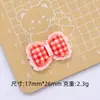 Xadrez Vermelho Borboleta Desenho Animado Fofo Artesanal DIY Joias Cola Cremosa Resina Pequenos Acessórios Furo Fivela de Sapato Material