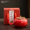 Ruyi de Caqui Pote de Chá Cerâmico de Caqui Pote Selado Pote de Doces de Casamento Caixa de Presente Atividades Manuais Pequenos Presentes