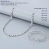 Novo clipe de papel de aço inoxidável entre colar de ouro feminino 3/4/8mm colar de aço titânio corrente feita à mão joia