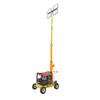 Carrinho com Gerador Silencioso Diesel Caminhão de Iluminação Móvel Torre de Iluminação de Emergência com Levantamento Manual
