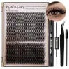 Populares Transfronterizos 10-100D Pestañas Postizas de Un Solo Racimo Curvas 10-18mm Pelo Segmentado DIY Pestañas Naturales Espesas